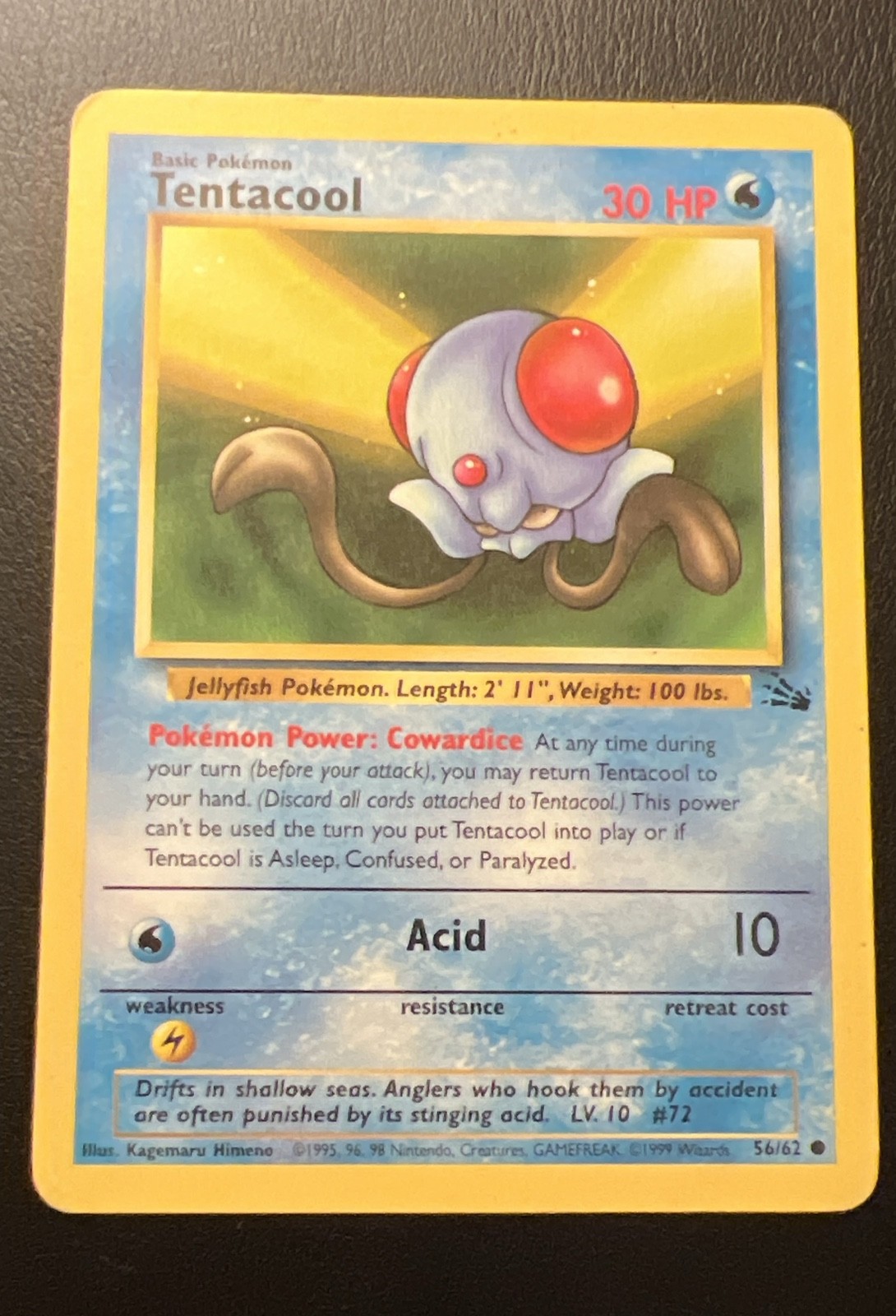 Tentacool 56/62 Fossil Regular