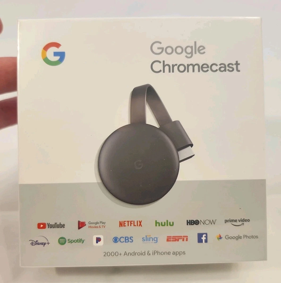 Google Chromecast (3rd Generation) Black HDMI Media Streamers for