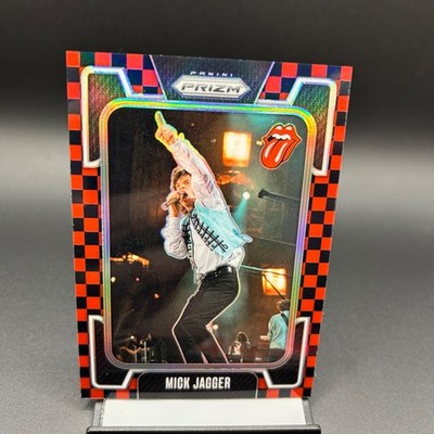 2025 Panini Prizm Rolling Stones #50 Mick Jagger Red Checker /179