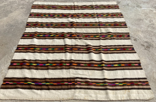 Vintage Handmade Traditional Beautiful Turkish Kilim Floor Rug Carpet 187x156 cm