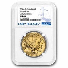 2026 1 oz Gold Buffalo MS-69 NGC (Early Releases) 4201.65 per troy oz