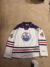 Reebok NHL Edmonton Oilers Taylor Hall #4 Women's Premier Away Jersey White Size