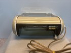 Vntg Metal Reading Lamp with Mounting Bracket Tan W/ White Trim & Gold Cord NICE — photo 1
