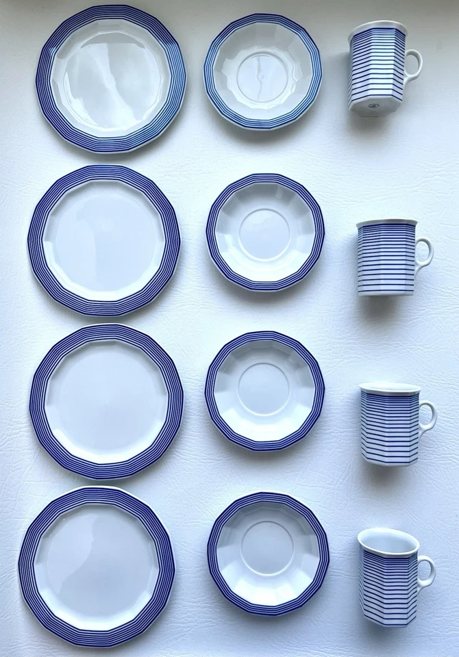 4 juegos de taza Porsgrund Noruega Parelle, platillo, plato de postre, Scandi (leer) Foto 3 de 4