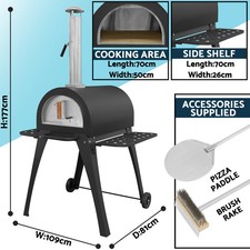 Sealey DG103 Dellonda Outdoor Wood-Fired Pizza Oven & Smoker 
