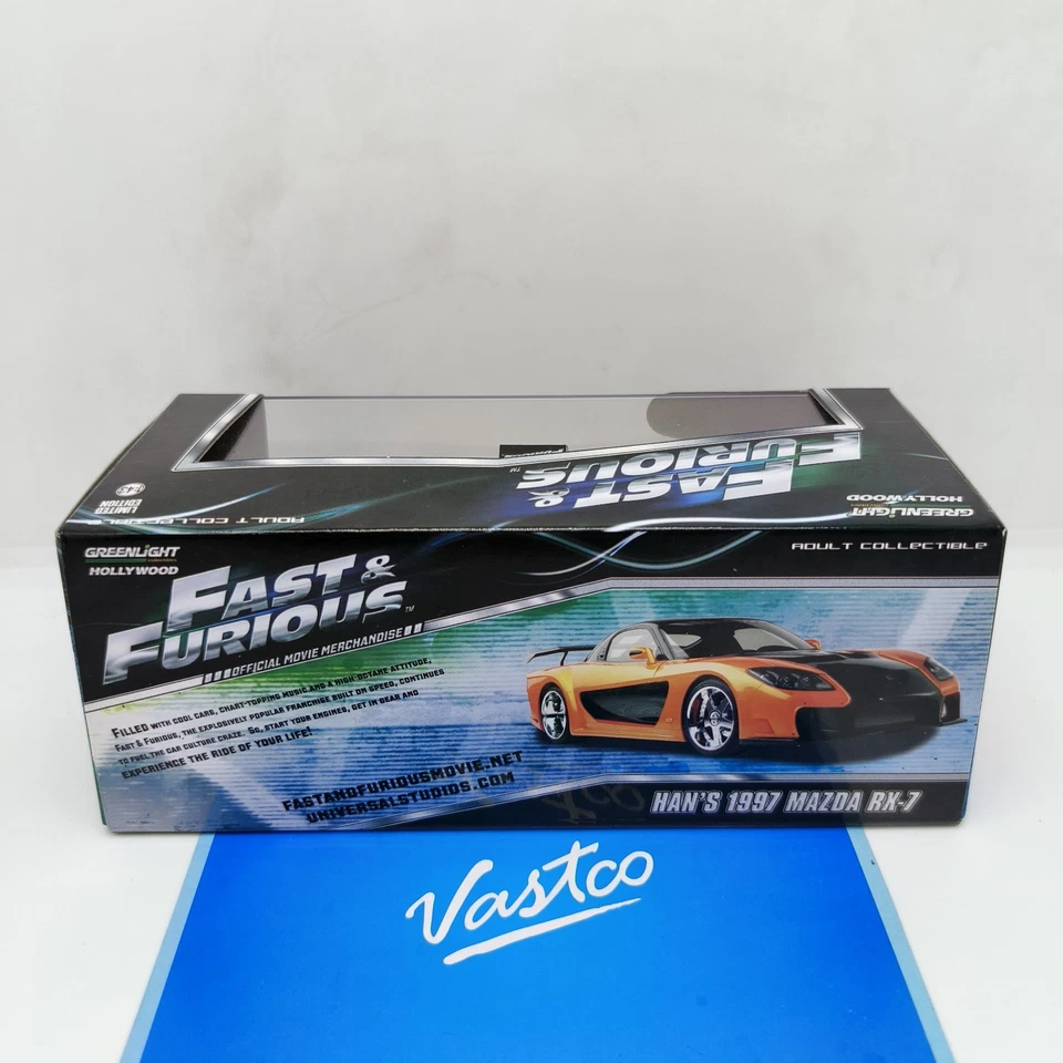 GreenLight 1:43 Fast & Furious Tokyo Drift (2006)  Han’s 1997 Mazda RX-7 #86212  - Image 3 of 4