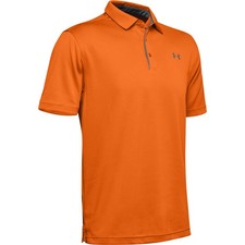 Under Armour 1290140 Men's UA Tech Polo Golf Shirt, Orange, Small