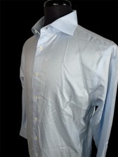 SUITSUPPLY POWDER BLUE TRAVELLER DRESS SHIRT SZ 16 EXTRA SLIM FIT MINT