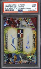 2024 Bowman Chrome Junior Caminero Elly De La Cruz Dual Auto Gold Speckle #02/50