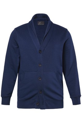 JP 1880 Herren große Größen Sweatjacke Schalkragen Knopfleiste