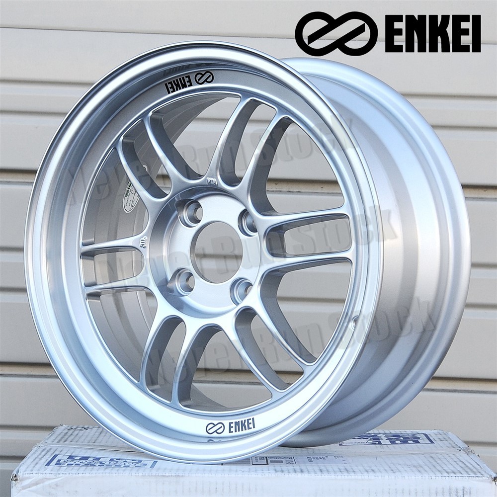 AUTHENTIC ENKEI RPF1 16x7 4x114.3 +43 OFFSET SILVER 12 SPOKES