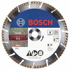 Bosch DB944 9" Premium Turbo Segmented Rim Diamond Wheel for Precise Cuts New