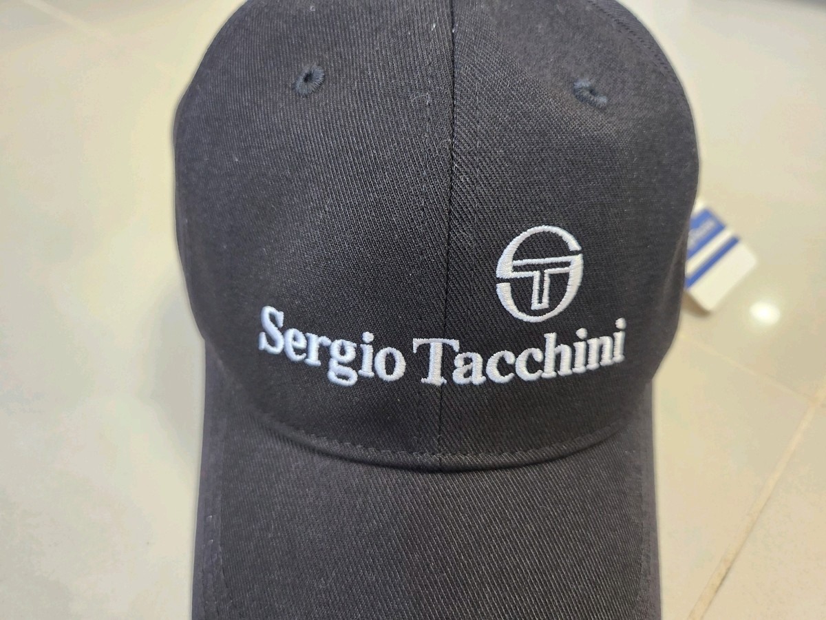New Sergio Tacchini hat tennis Baseball Cap Heritage Black Color