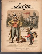 1891 Judge January 31 - Ingalls falls from Grace in Kansas Original print only