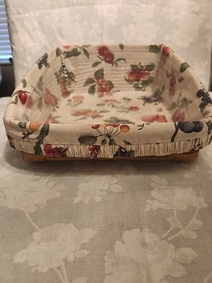 Longaberger Hostess Serving Tray featuring the ''Fruit Medley'' pattern liner.