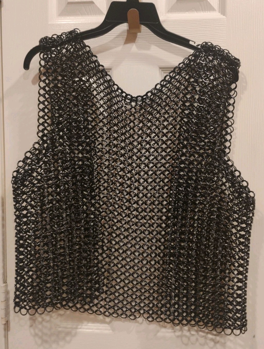 Black Aluminum Chain Mail Vest , Gothic, Renaissance