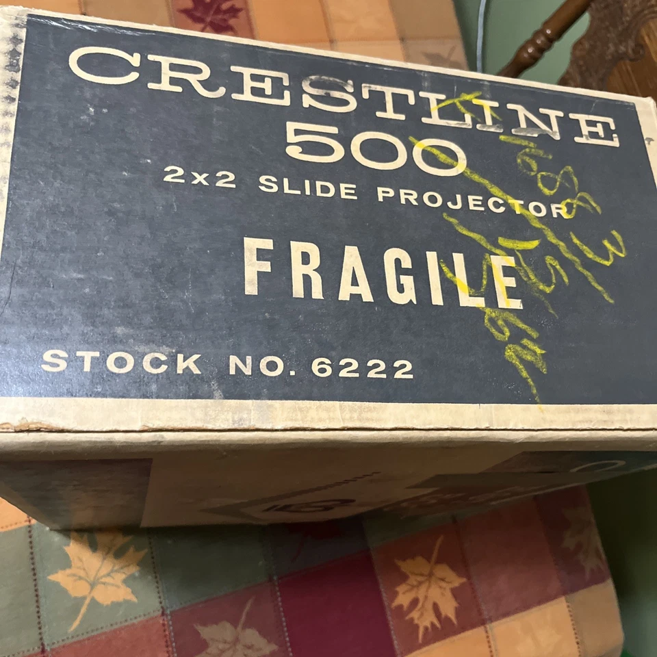 Vintage Crestline 500 2 X 2 Slide Projector In Original Box Adjustable Height - Image 2 of 4
