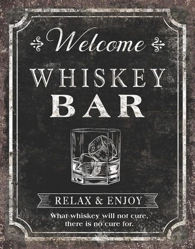 Tin Metal Signs Home Décor Whiskey Bar Nostalgic Vintage Metal Wall Decor Signs