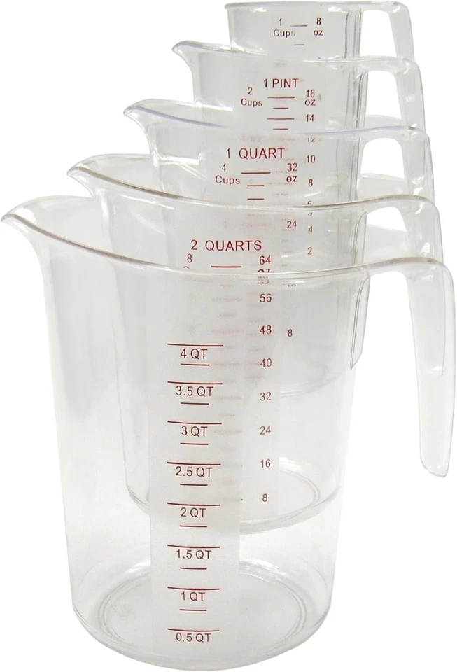 Juego de vasos medidores resistentes al calor, 5 piezas Foto 3 de 3