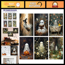 6 Pack Halloween 5D Diamond Art Kits for Adults - Ghost Full Drill Painting, DIY