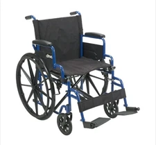 Drive Medical Blue Streak Wheelchair Seat with Flip Back Desk Arms 20 Inch