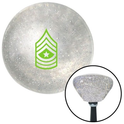 Green Sergeant Major Clear Retro Metal Flake Shift Knob w/ M16x1.5 Insert Auto
