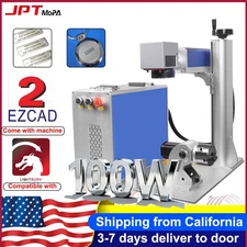 US Stock JPT Mopa M7 100W Fiber Laser Engraver Marking Machine Support Lightburn