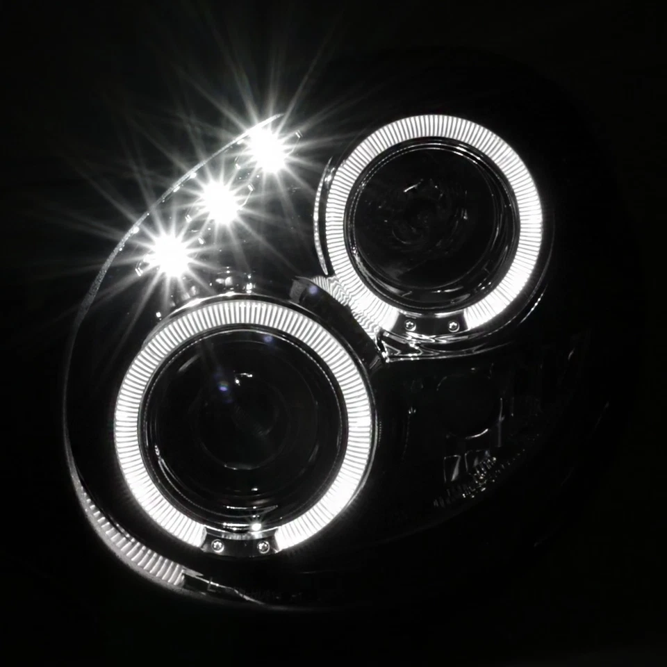 Smoke LED Halo Projector Headlights For 2002-2003 Subaru Impreza WRX Outback L+R Foto 3 de 4