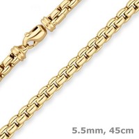 5,5Mm Fantasiekette Goldkette Collier Halskette Aus 585 Gold Gelbgold 45Cm