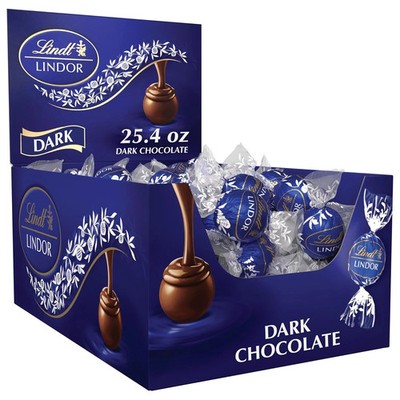 LINDOR Dark Chocolate Candy Truffles, Dark Chocolate with Smooth, Melting Truffl
