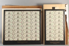 Authentic 1981 & 1985 Uncut Sheets $1 Bill Uncirculated Legal Tender 48 Notes NR