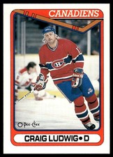 1990-91 O-Pee-Chee Craig Ludwig Montreal Canadiens #412
