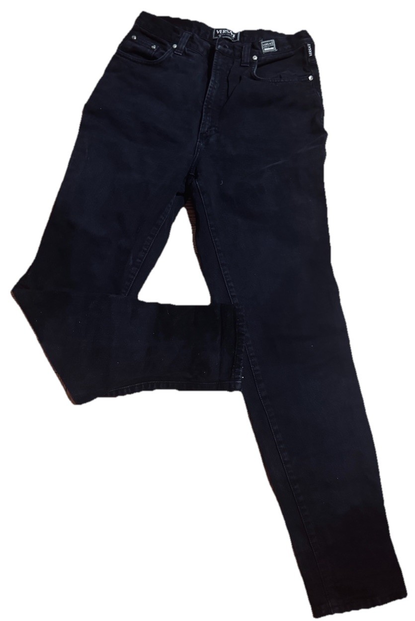 Versace Jeans Couture Men's Black Denim Jeans Size 28 Waist Regular, Seams 30 thumbnail 8