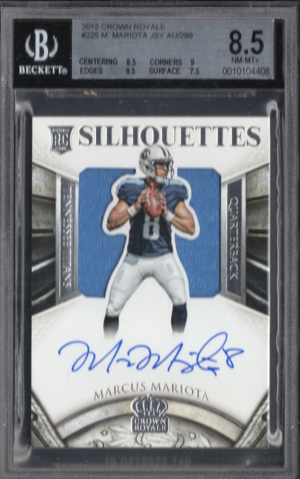 Marcus Mariota Panini Crown Royale Rookie Silhouettes #225 Gold