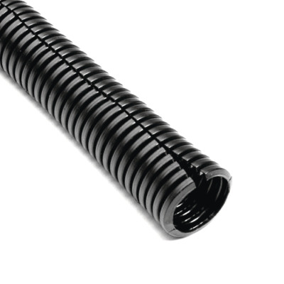 3/4'' Wire Loom, Black 125°C Nylon Split Sleeving, 50 ft Length