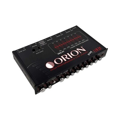Orion XTR XEQ-X7 Marine Grade 7-Band Graphic Equalizer Front AUX Input Half-DIN