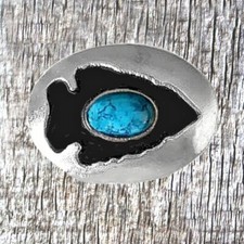 Mini Arrowhead Turquoise Concho CON412-E