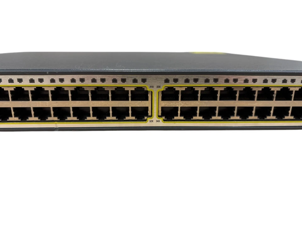 Cisco Catalyst 3750 POE 48 Network Switch WS-C3750-48PS-S with Ear Rack - Image 4 of 4