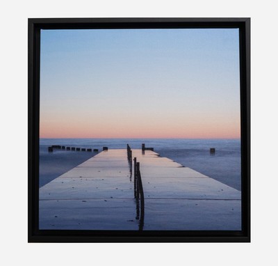 Serenity Dockside 14x14 Framed Wall Art Unique Lake Michigan Meditation Ebay