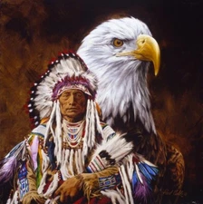 ARTIST PAUL CALLE, NATIVE AMERICAN, SPIRIT OF THE EAGLE LIMITED EDITION PRINT
