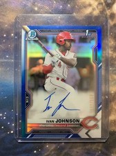 2021 Bowman Ivan Johnson Auto Blue /150