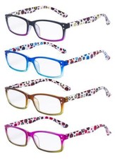 Eyekepper Ladies Reading Glasses 4 Pack Women Readers Cute Dot Spring Hinge