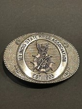 ILLINOIS STATE RIFLE Association Metal Belt Buckle Limited