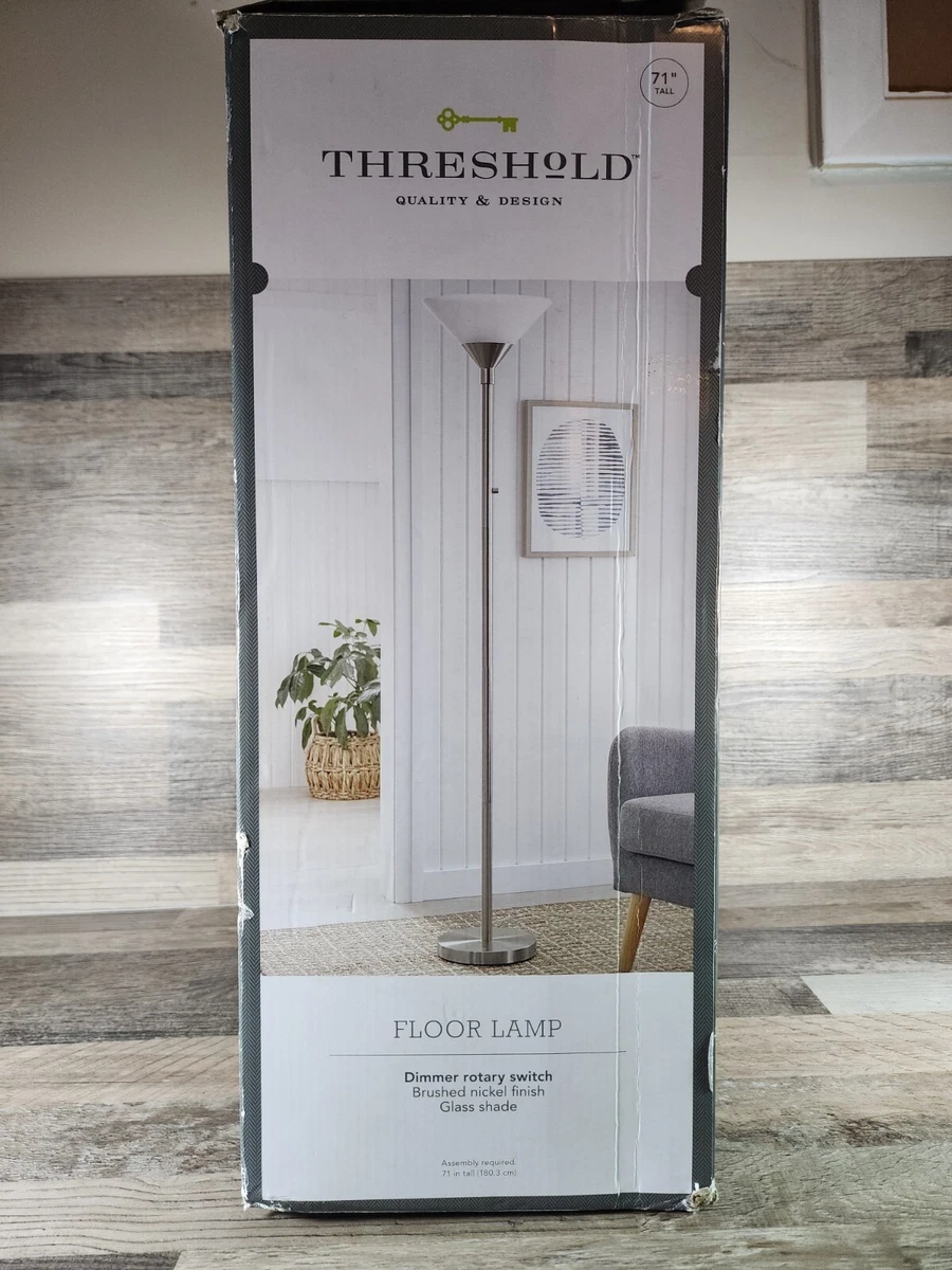 Threshold 074 02 0120 Metal Floor Lamp 71 Inch Silver