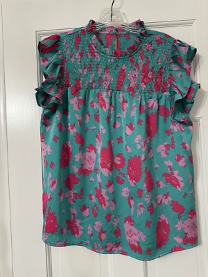 Ladies Floral Top Size Large