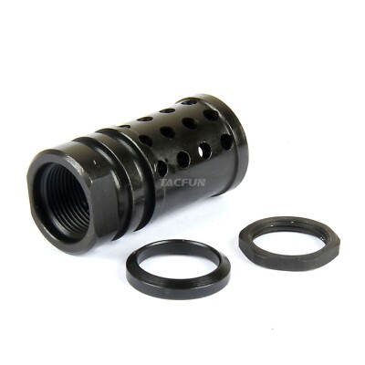 STEEL Competion Short Size Muzzle Brake 5/8x24 TPI for .308 300BLK 7.62 300WIN