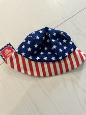 NWT American Flag Adult Bucket Hat Red White Blue 4th of July Patriotic Sun Hat