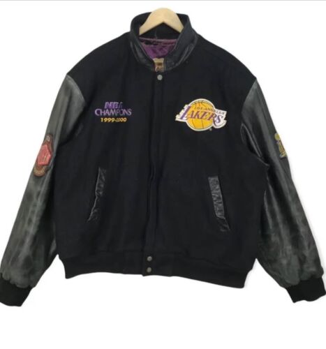 Vintage Jeff Hamilton Lakers NBA 2000 Champions Varsity Jacket (S)