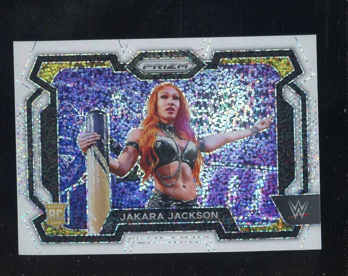 2024 Prizm WWE Wrestling White Sparkle #12 Jakara Jackson RC Rookie SSP
