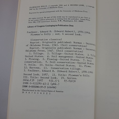 PLOWMAN'S FOLLY and A SECOND LOOK Edward H. Faulkner 1987 - Picture 8 of 8